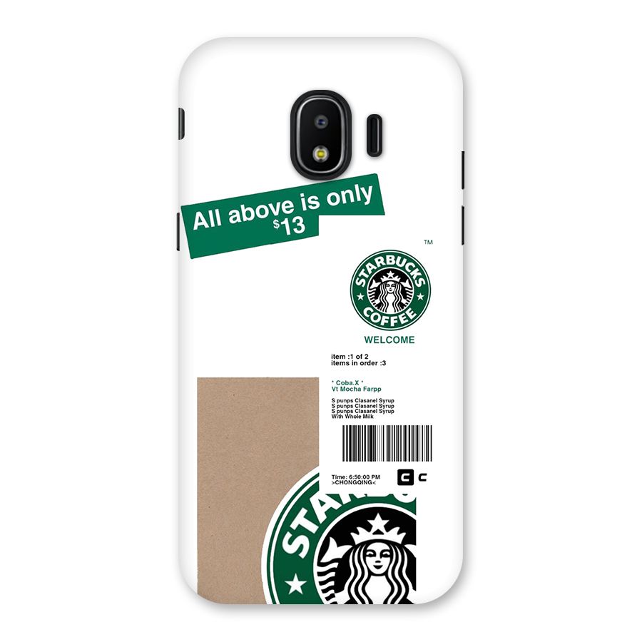 Starbucks Coffee Mocha Back Case for Galaxy J2 Pro 2018