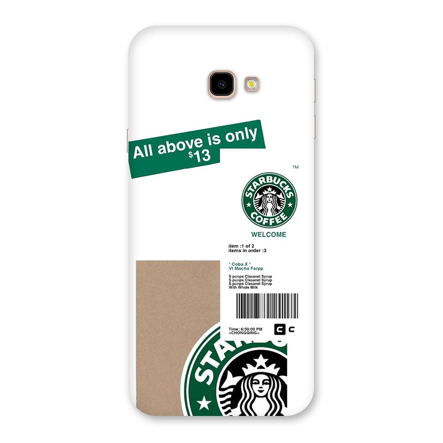 Starbucks Coffee Mocha Back Case for Galaxy J4 Plus