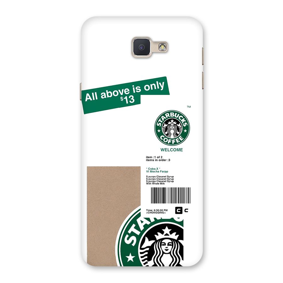 Starbucks Coffee Mocha Back Case for Galaxy J5 Prime