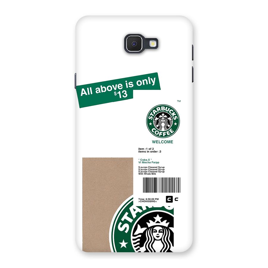 Starbucks Coffee Mocha Back Case for Galaxy J7 Prime