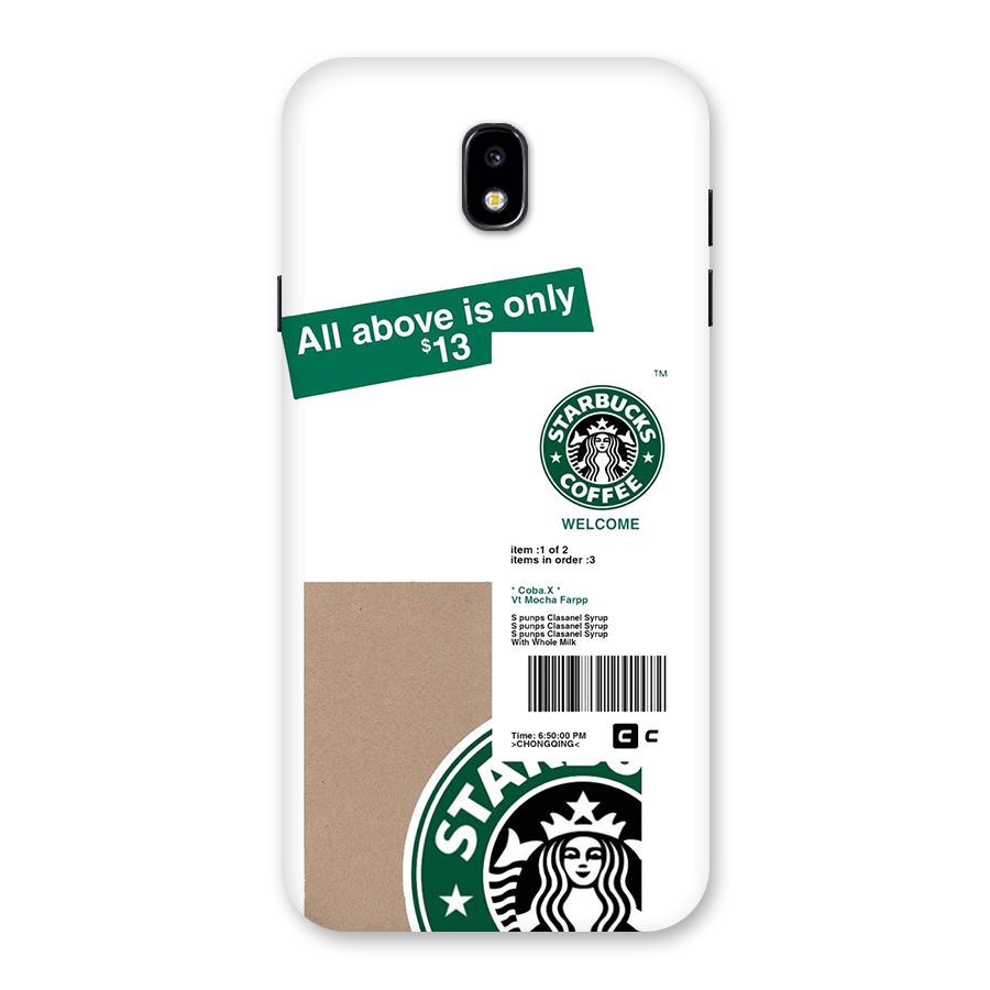 Starbucks Coffee Mocha Back Case for Galaxy J7 Pro