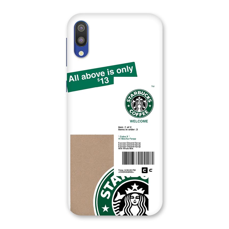 Starbucks Coffee Mocha Back Case for Galaxy M10