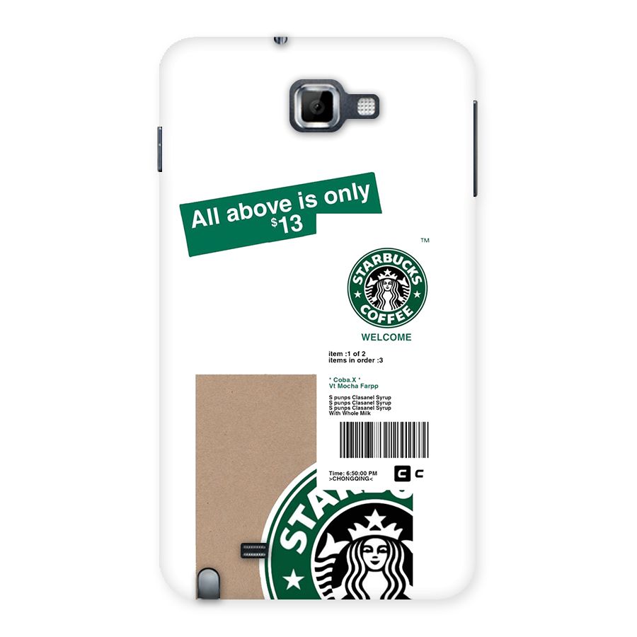 Starbucks Coffee Mocha Back Case for Galaxy Note