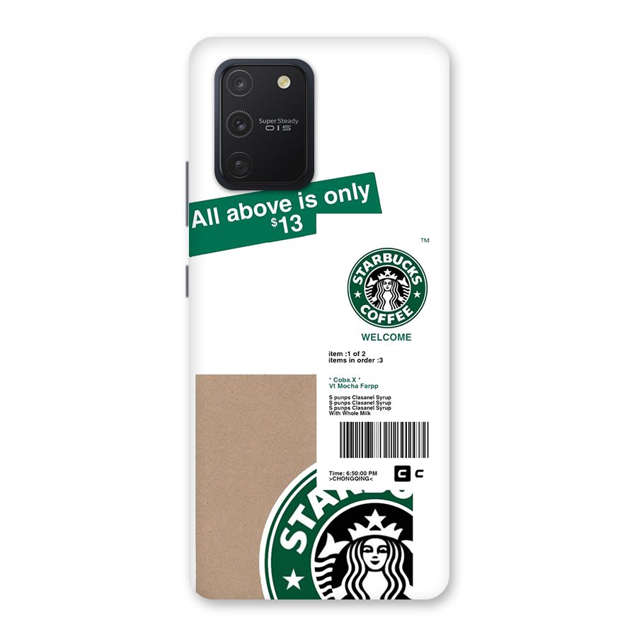 Starbucks Coffee Mocha Back Case for Galaxy S10 Lite