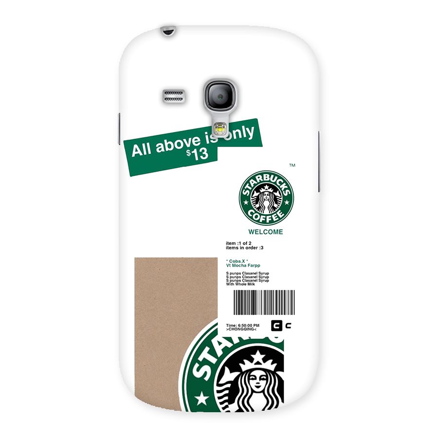 Starbucks Coffee Mocha Back Case for Galaxy S3 Mini