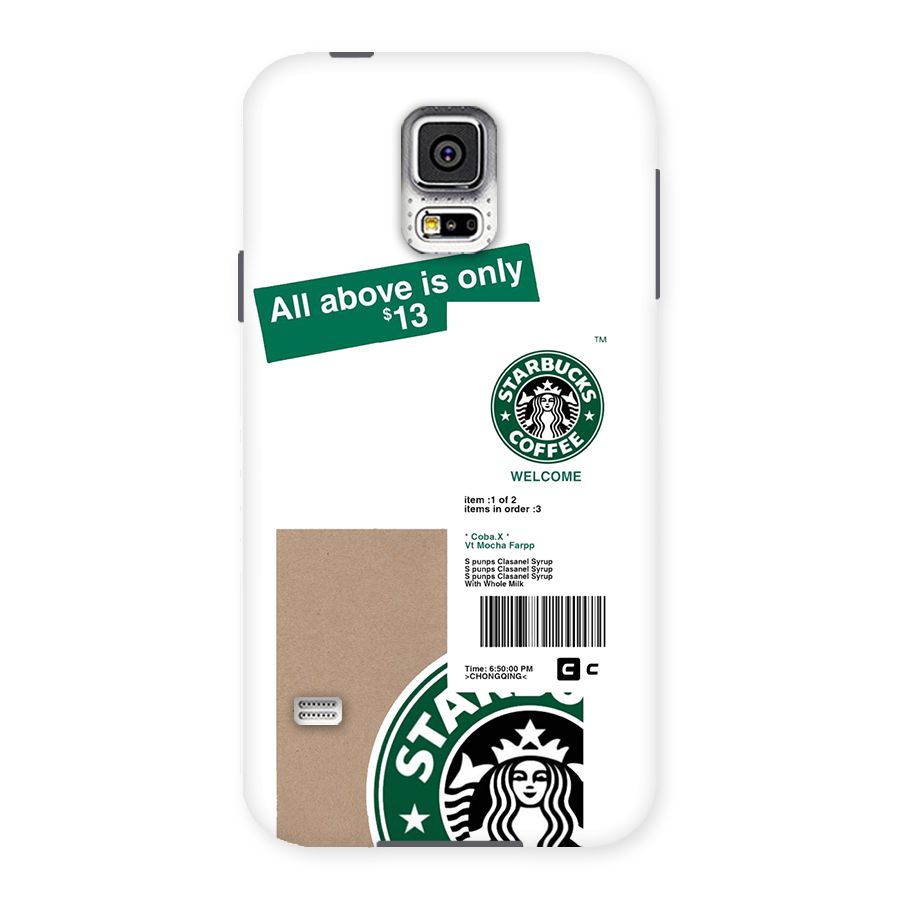 Starbucks Coffee Mocha Back Case for Galaxy S5