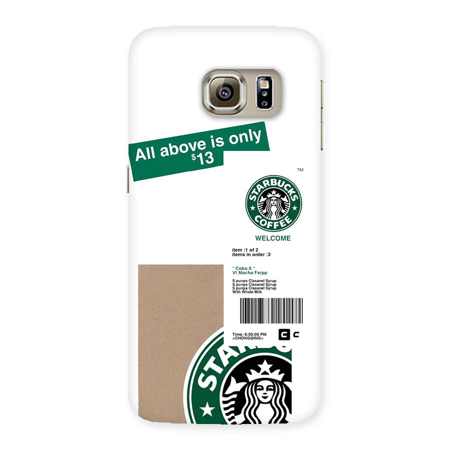 Starbucks Coffee Mocha Back Case for Galaxy S6 edge