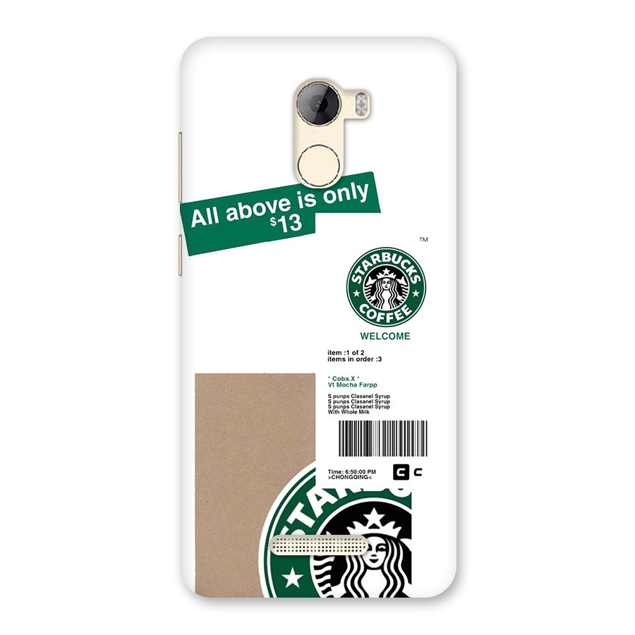 Starbucks Coffee Mocha Back Case for Gionee A1 LIte