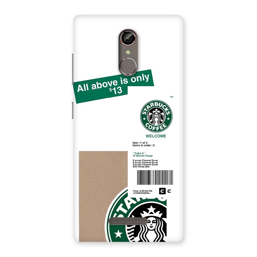 Starbucks Coffee Mocha Back Case for Gionee S6s
