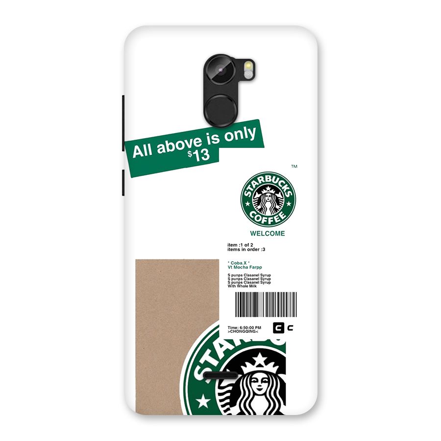 Starbucks Coffee Mocha Back Case for Gionee X1