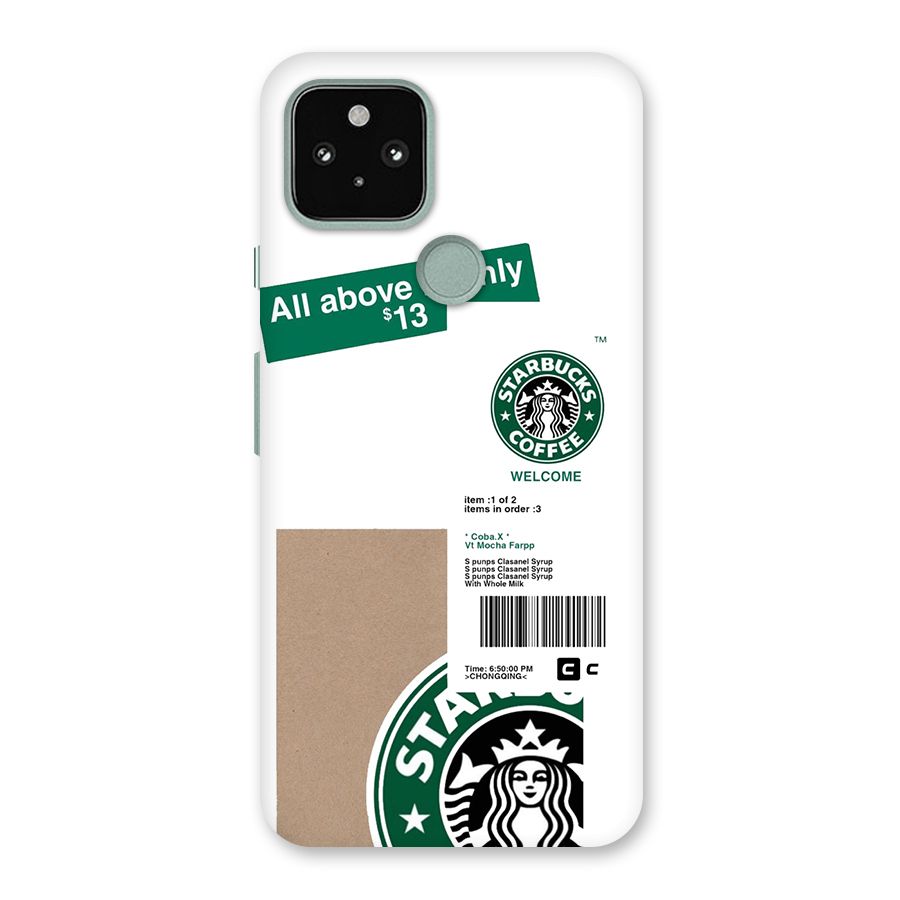 Starbucks Coffee Mocha Back Case for Google Pixel 5