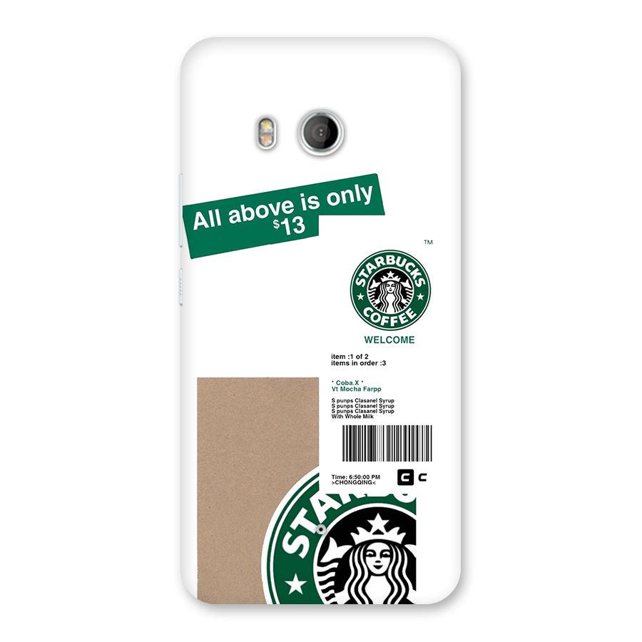 Starbucks Coffee Mocha Back Case for HTC U11
