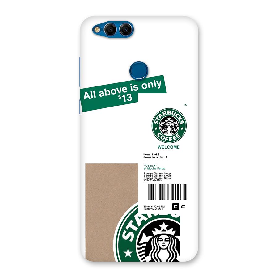 Starbucks Coffee Mocha Back Case for Honor 7X
