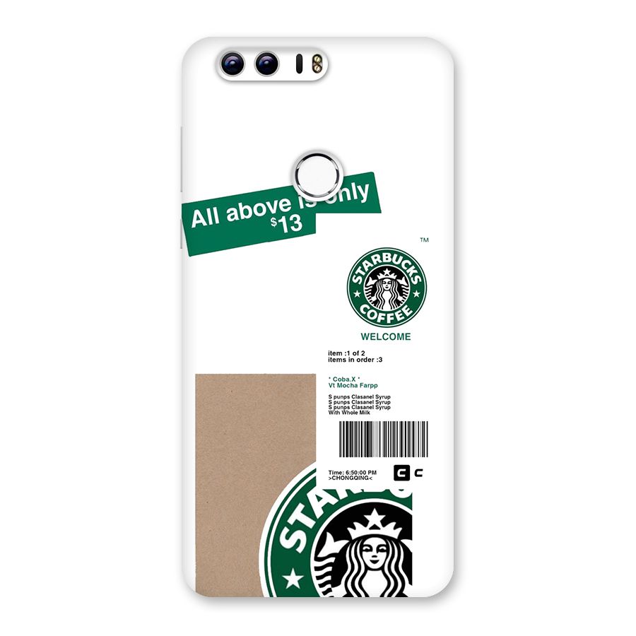 Starbucks Coffee Mocha Back Case for Honor 8