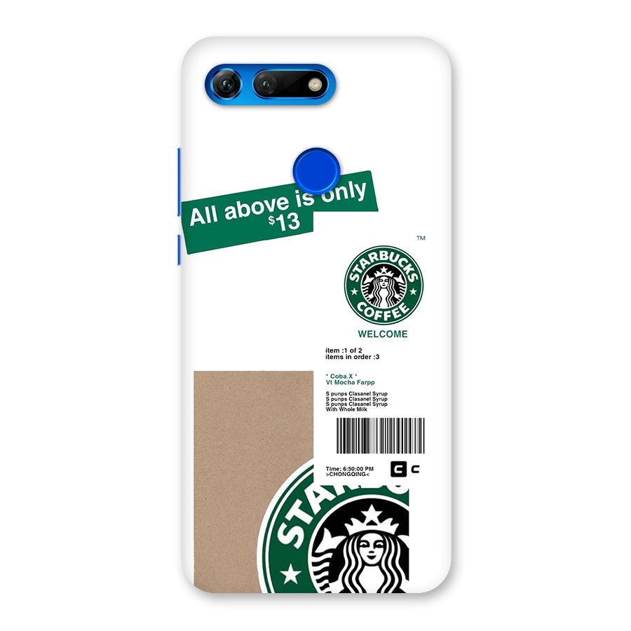 Starbucks Coffee Mocha Back Case for Honor View 20