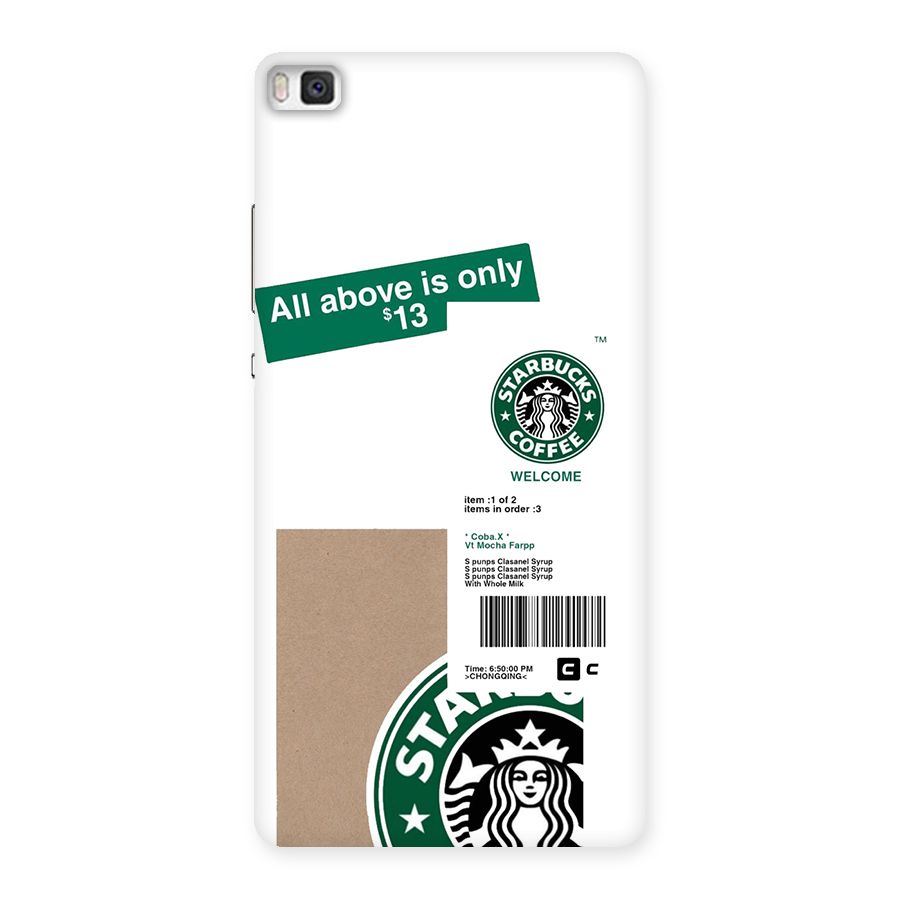 Starbucks Coffee Mocha Back Case for Huawei P8