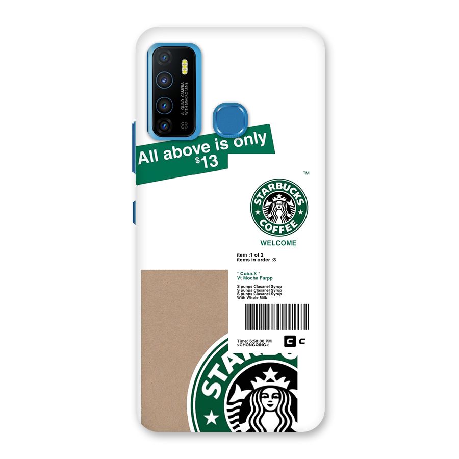 Starbucks Coffee Mocha Back Case for Infinix Hot 9