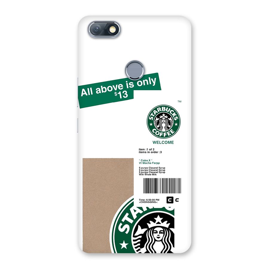 Starbucks Coffee Mocha Back Case for Infinix Note 5