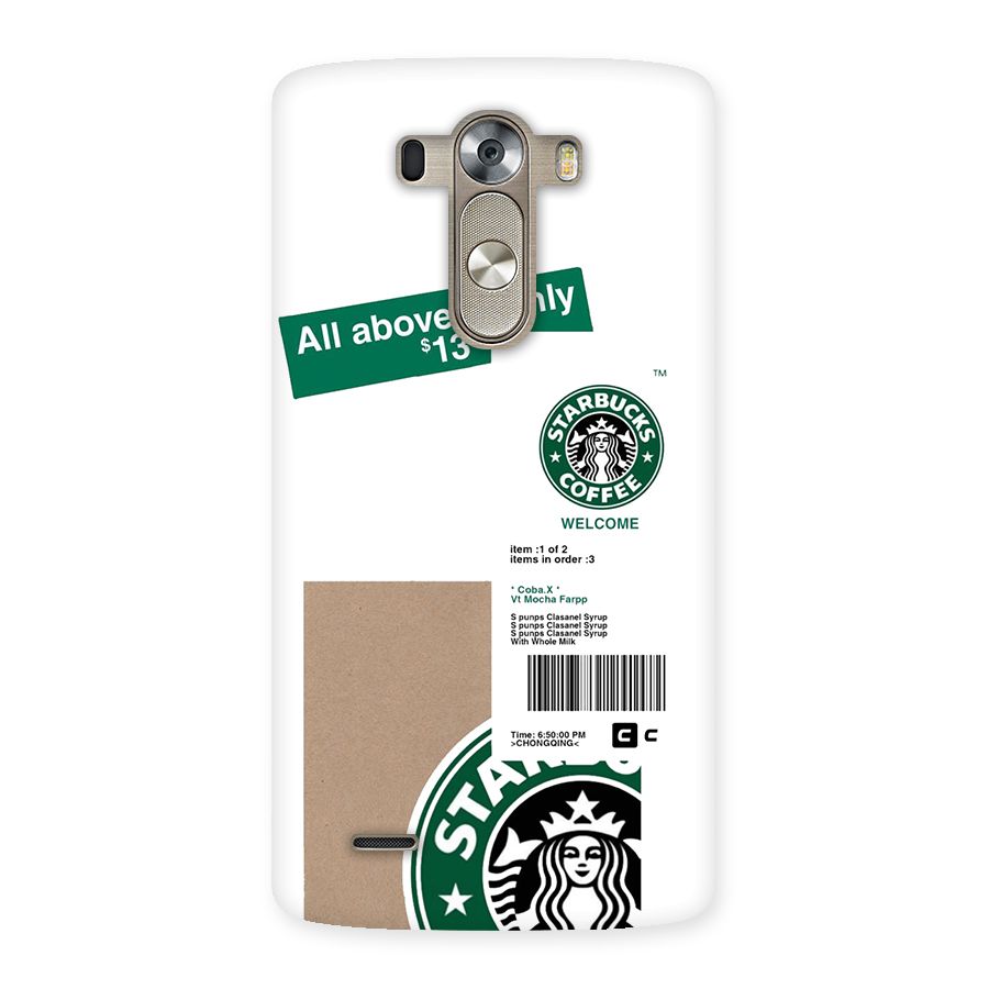 Starbucks Coffee Mocha Back Case for LG G3