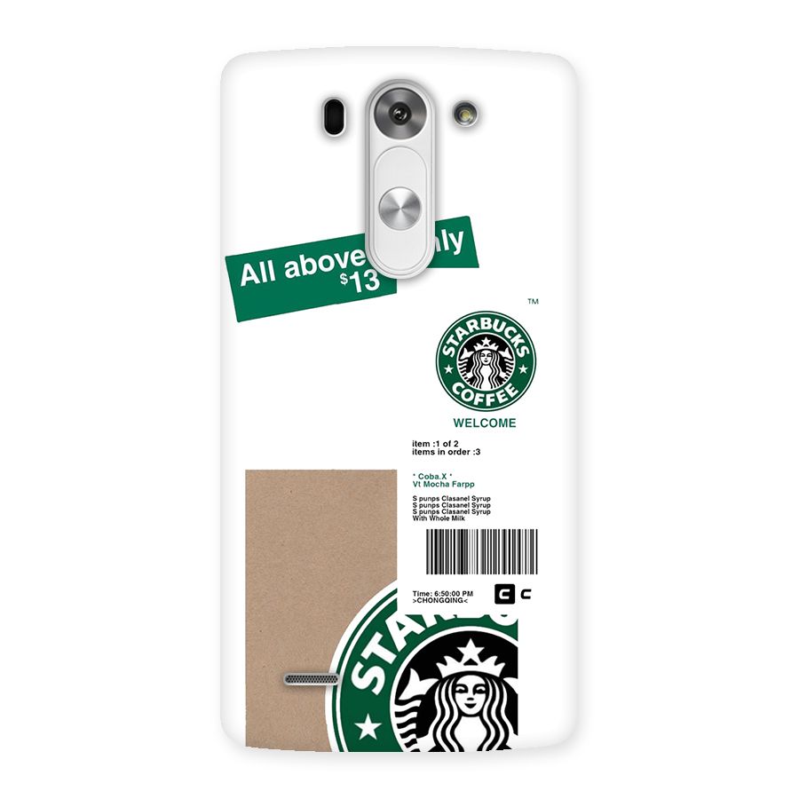 Starbucks Coffee Mocha Back Case for LG G3 Mini