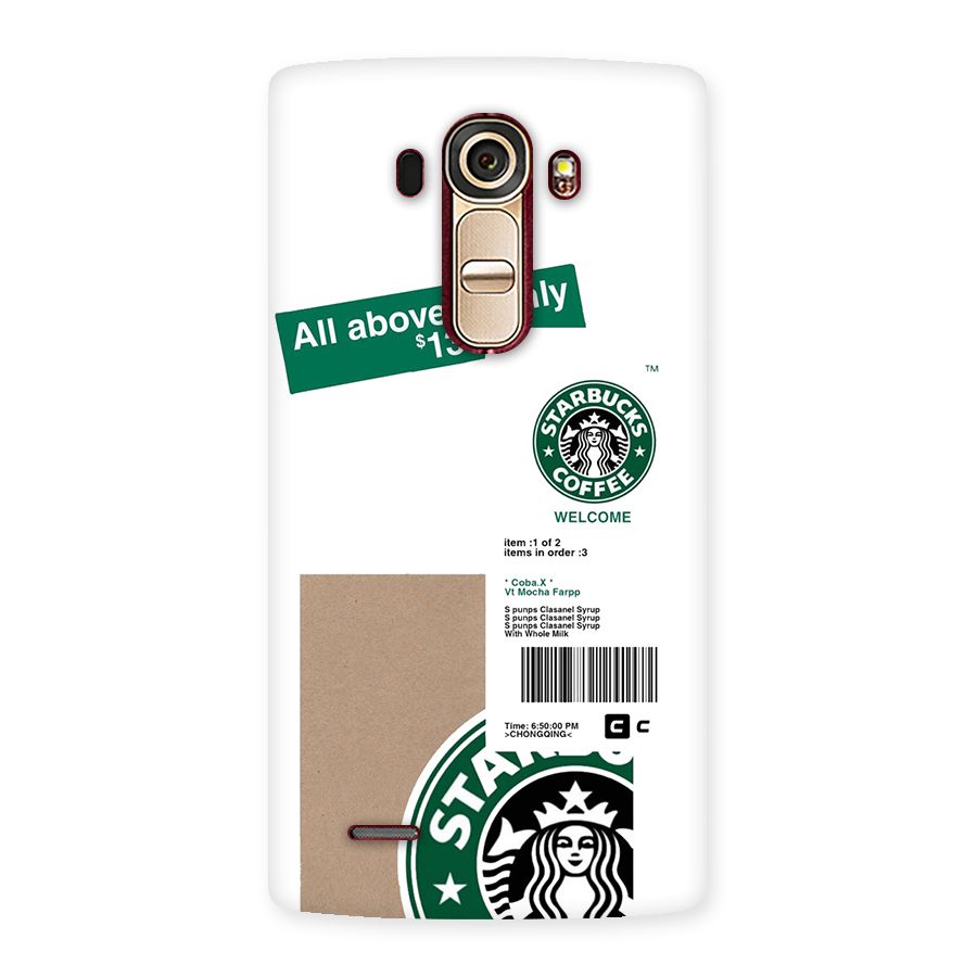 Starbucks Coffee Mocha Back Case for LG G4
