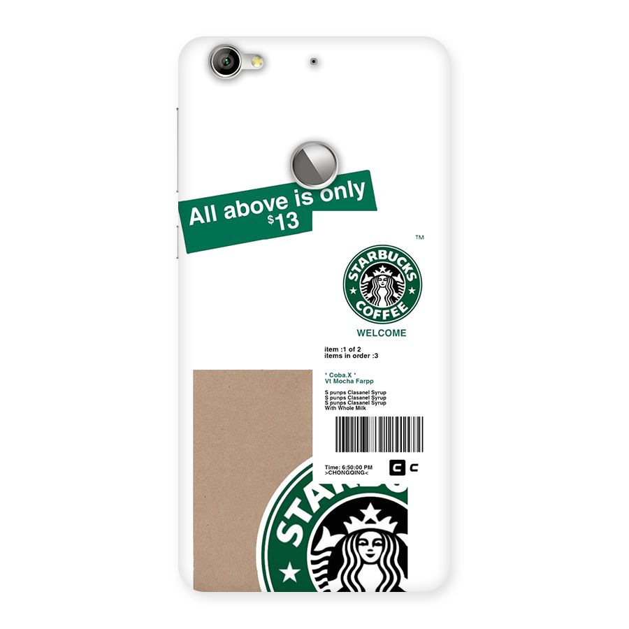 Starbucks Coffee Mocha Back Case for Le 1S