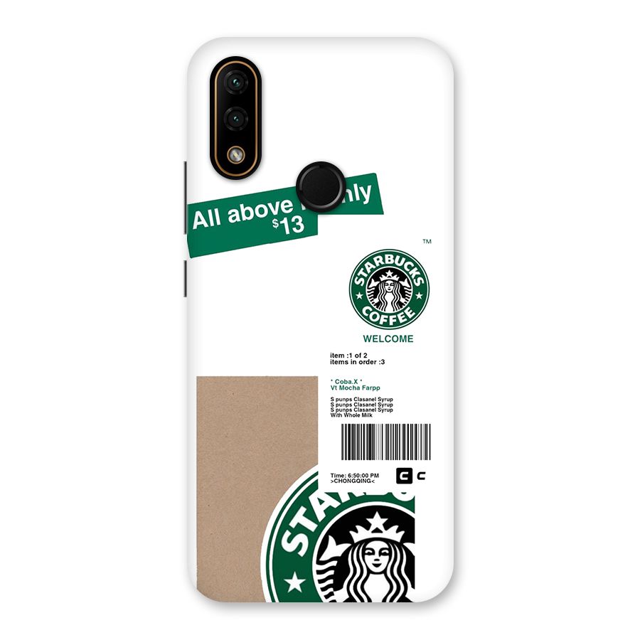 Starbucks Coffee Mocha Back Case for Lenovo A6 Note