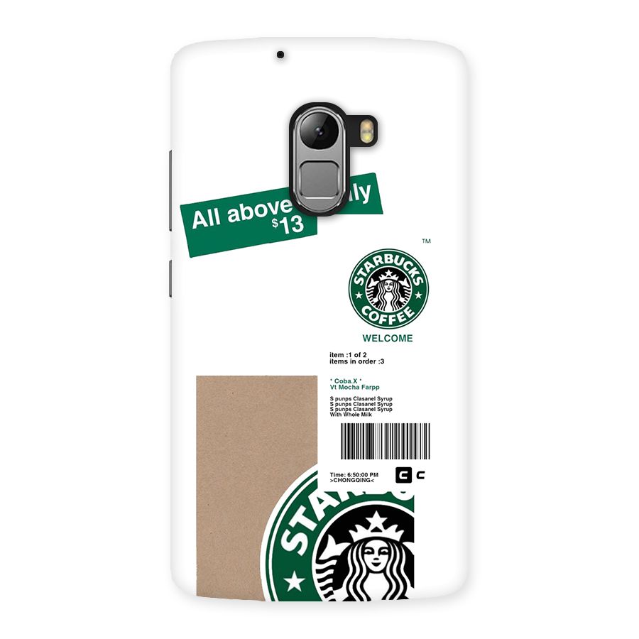Starbucks Coffee Mocha Back Case for Lenovo K4 Note