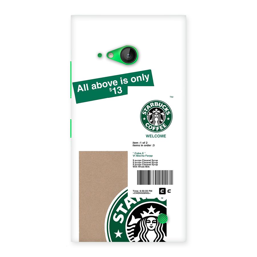 Starbucks Coffee Mocha Back Case for Lumia 730