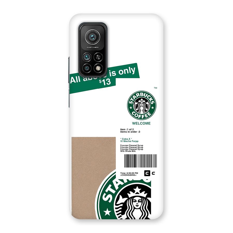 Starbucks Coffee Mocha Back Case for Mi 10T 5G