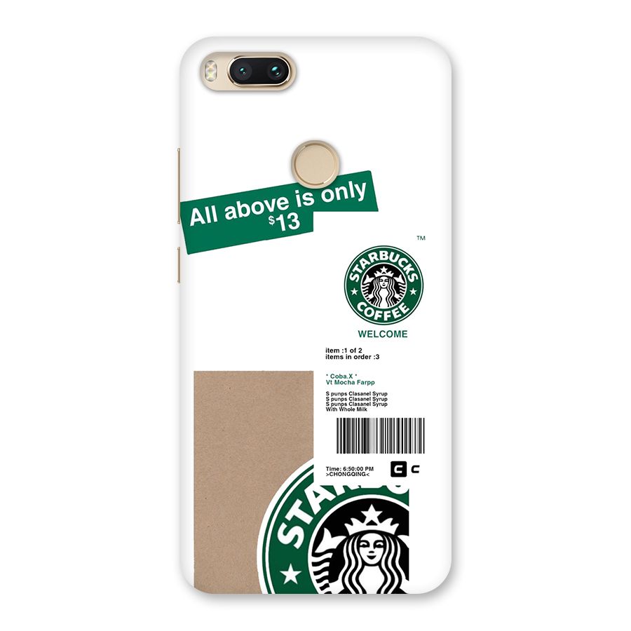 Starbucks Coffee Mocha Back Case for Mi A1