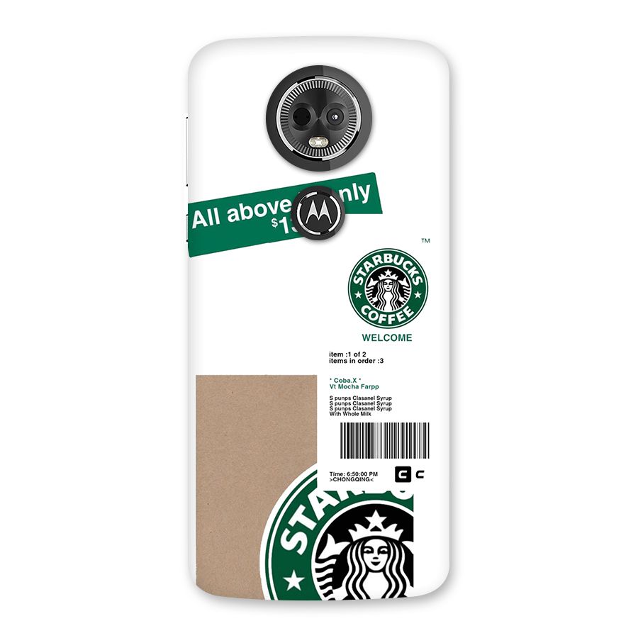 Starbucks Coffee Mocha Back Case for Moto E5 Plus