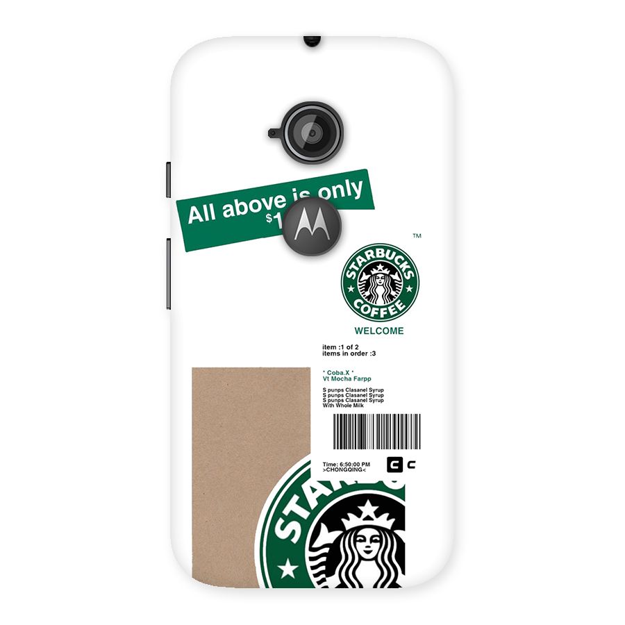 Starbucks Coffee Mocha Back Case for Moto E 2nd Gen