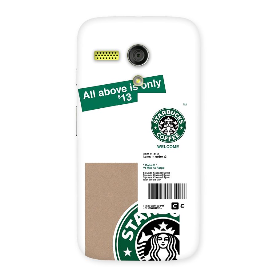 Starbucks Coffee Mocha Back Case for Moto G