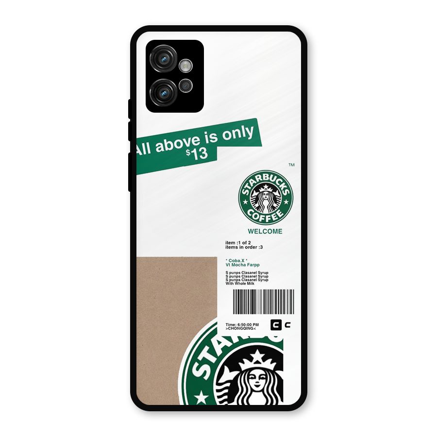 Starbucks Coffee Mocha Metal Back Case for Moto G32