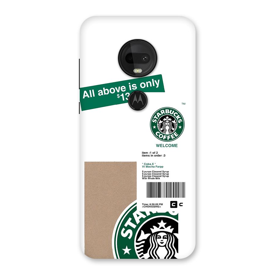 Starbucks Coffee Mocha Back Case for Moto G7