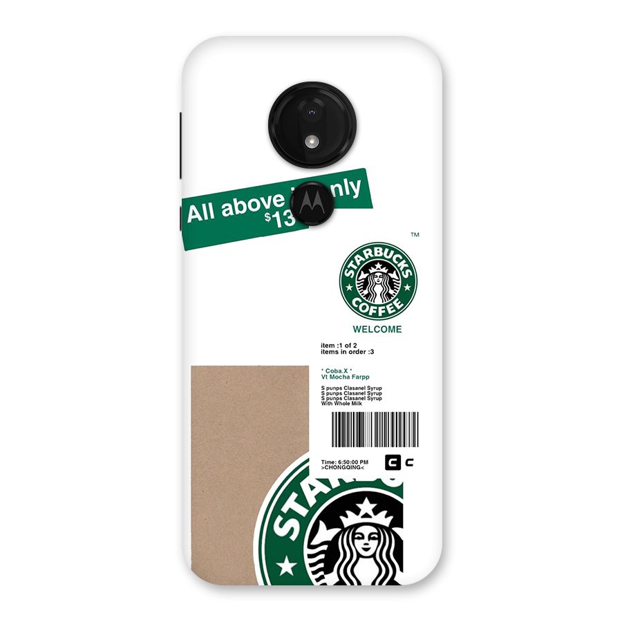 Starbucks Coffee Mocha Back Case for Moto G7 Power