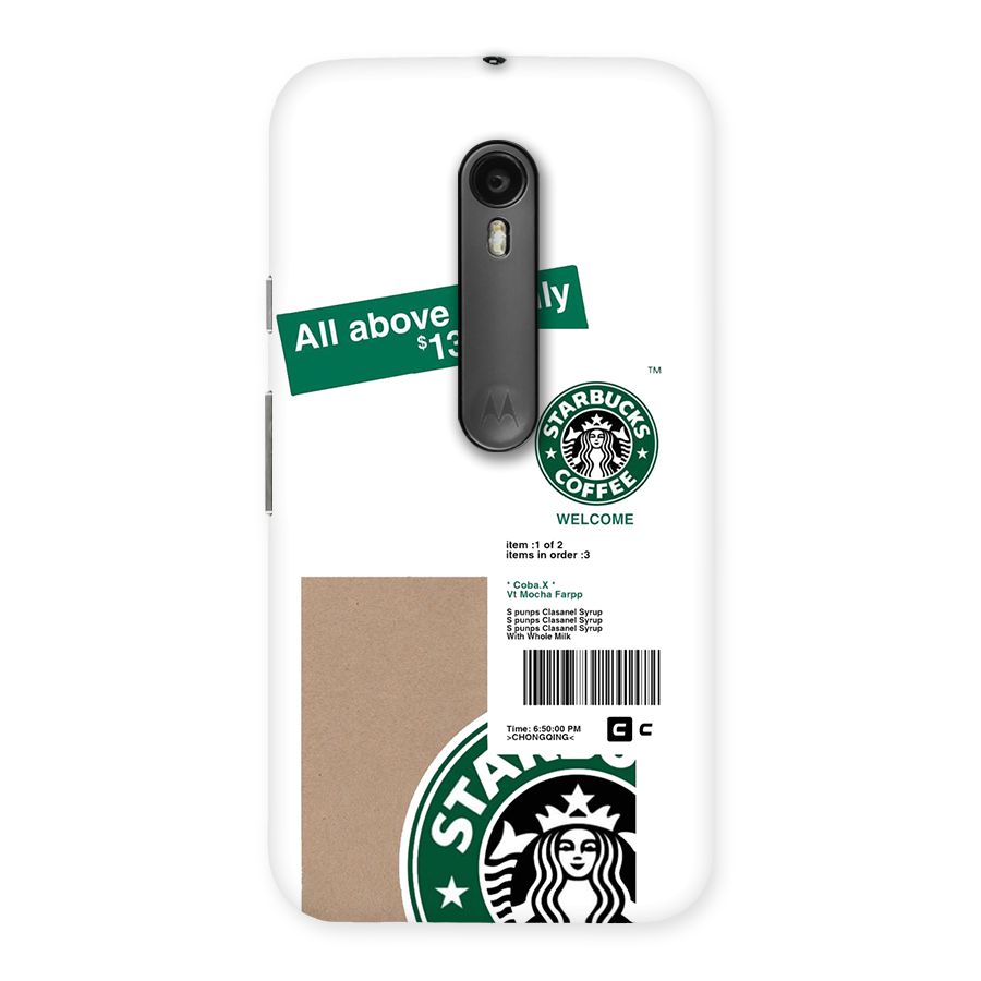 Starbucks Coffee Mocha Back Case for Moto G Turbo