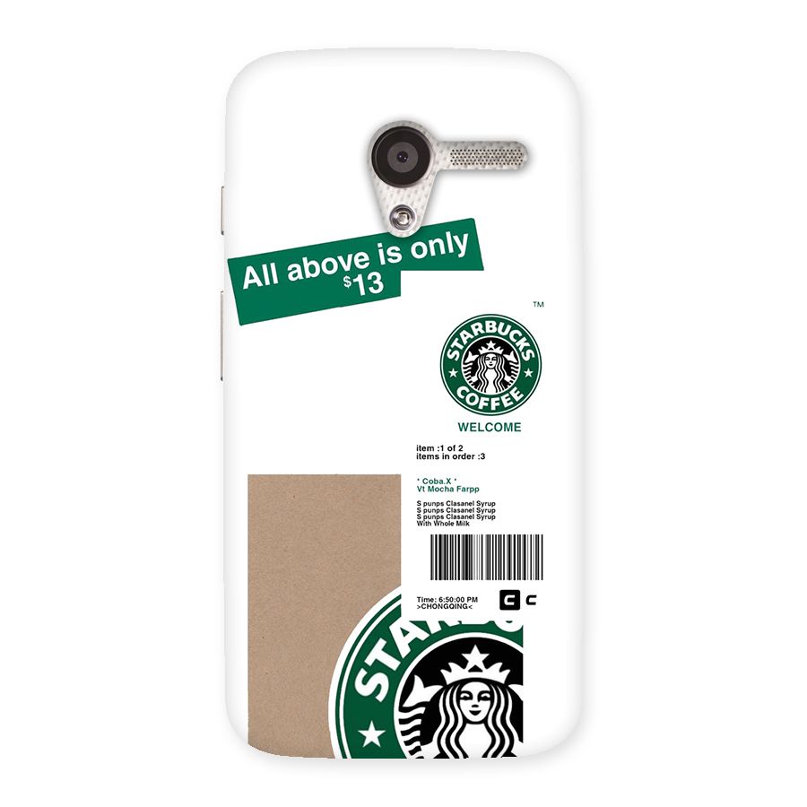 Starbucks Coffee Mocha Back Case for Moto X