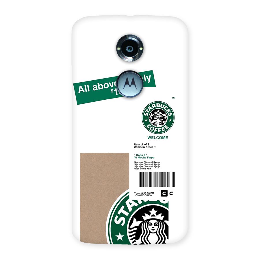 Starbucks Coffee Mocha Back Case for Moto X2
