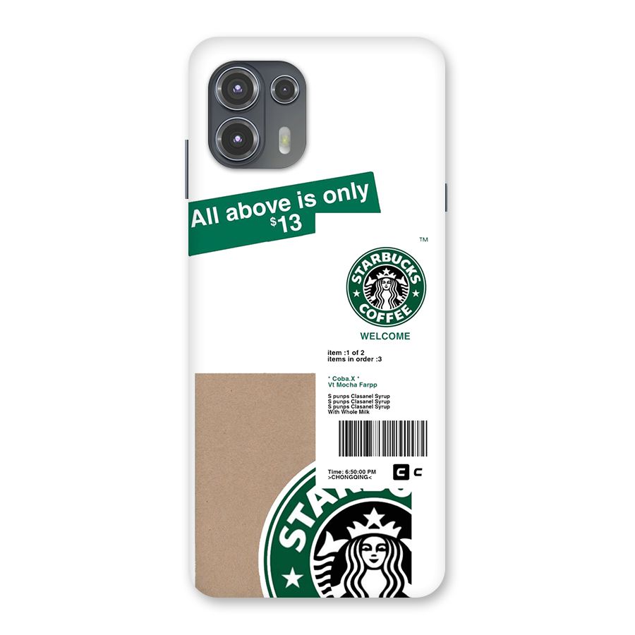 Starbucks Coffee Mocha Back Case for Motorola Edge 20 Fusion
