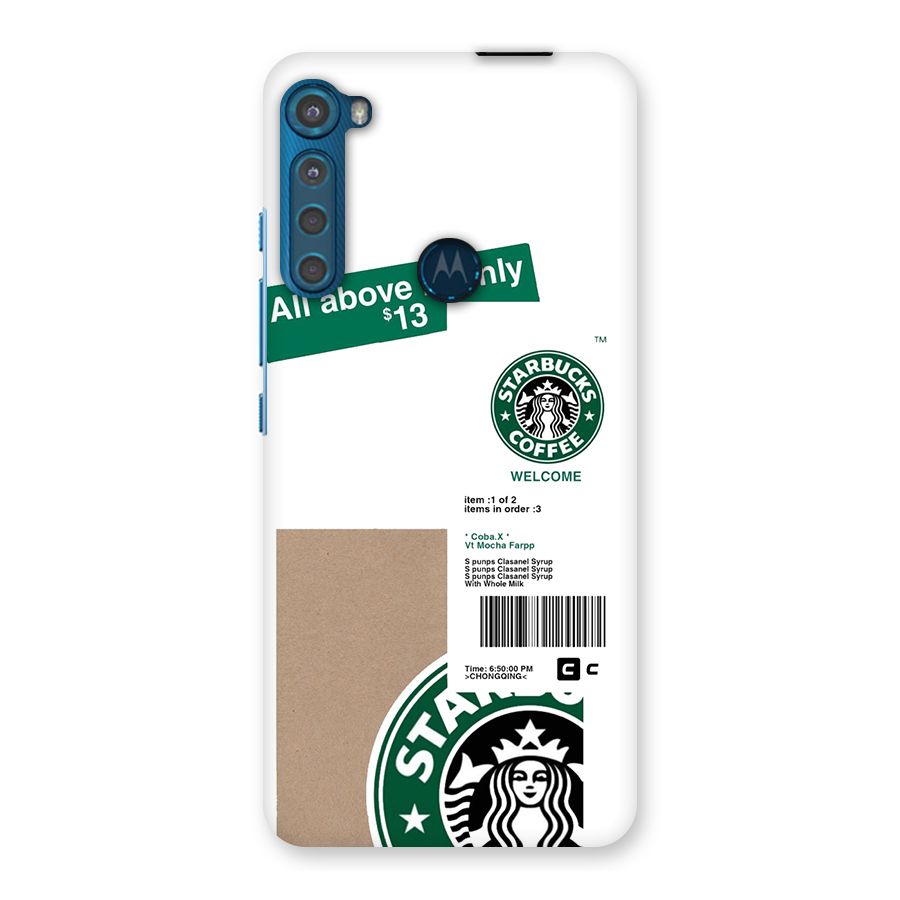 Starbucks Coffee Mocha Back Case for Motorola One Fusion Plus