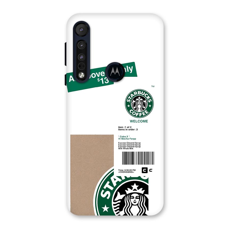 Starbucks Coffee Mocha Back Case for Motorola One Macro