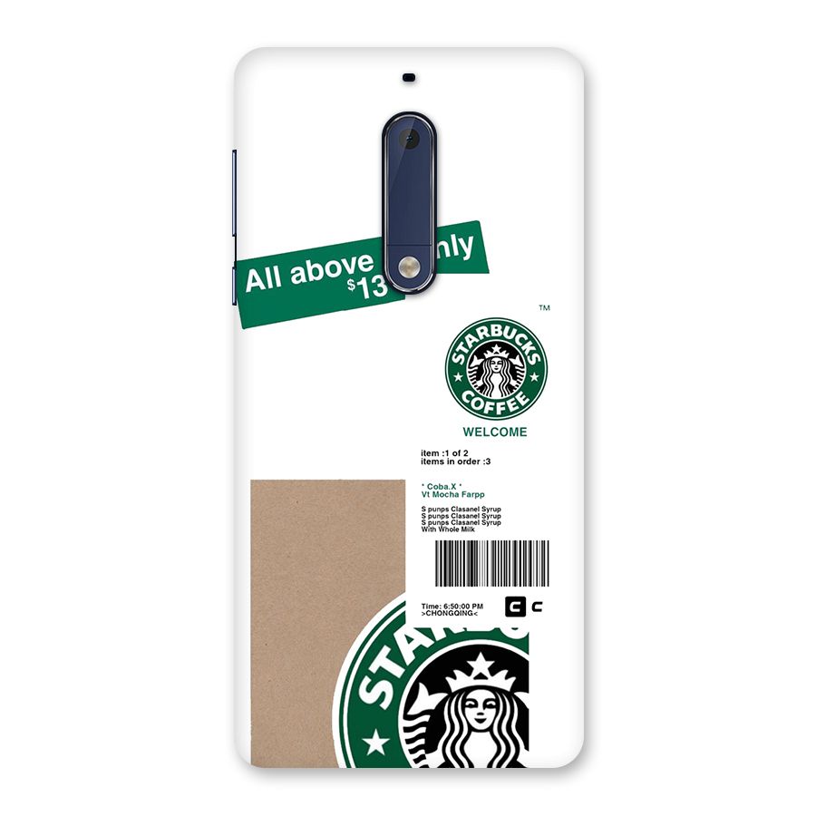 Starbucks Coffee Mocha Back Case for Nokia 5