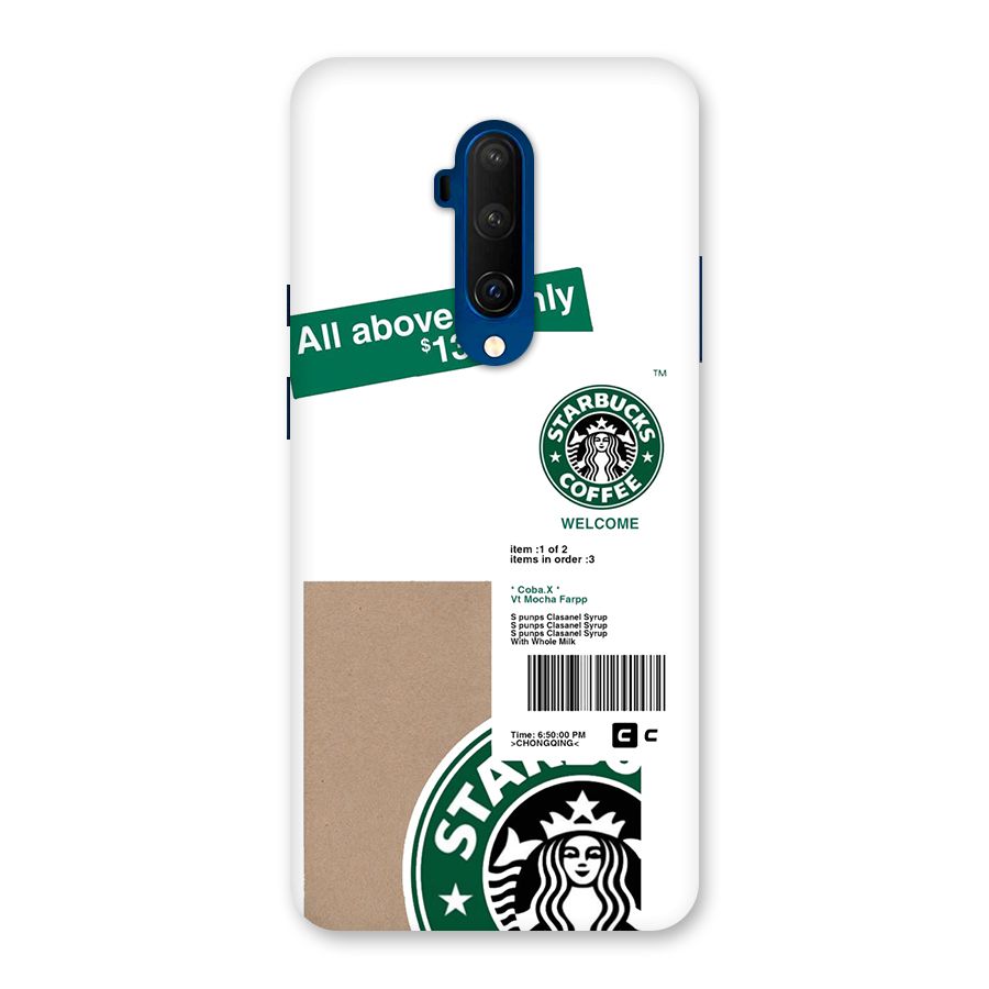 Starbucks Coffee Mocha Back Case for OnePlus 7T Pro