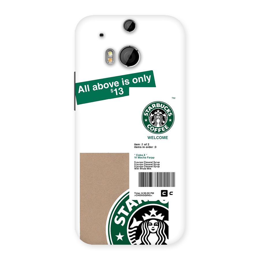 Starbucks Coffee Mocha Back Case for One M8