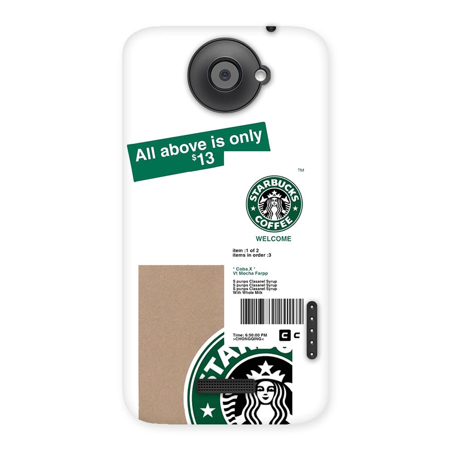 Starbucks Coffee Mocha Back Case for One X