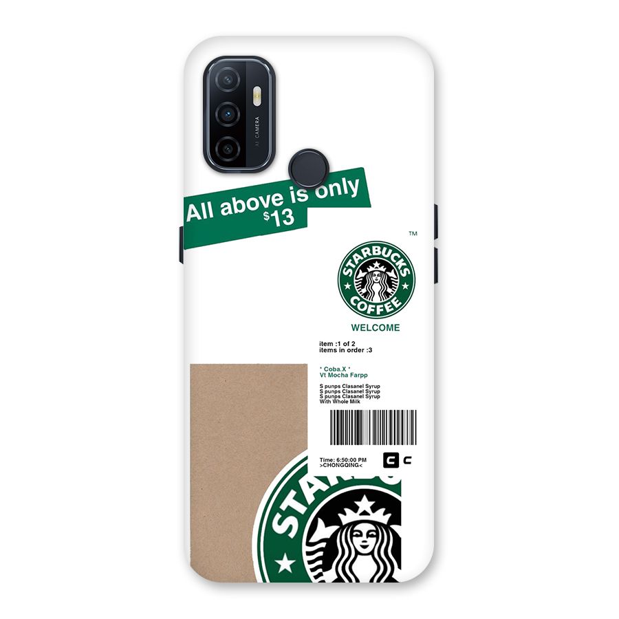 Starbucks Coffee Mocha Back Case for Oppo A32