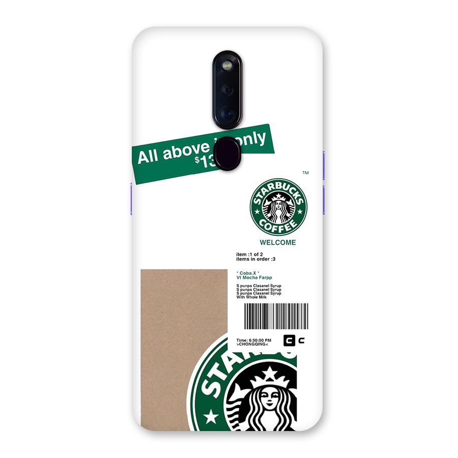 Starbucks Coffee Mocha Back Case for Oppo F11 Pro