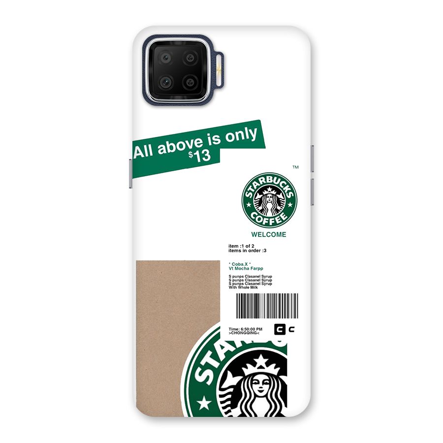Starbucks Coffee Mocha Back Case for Oppo F17